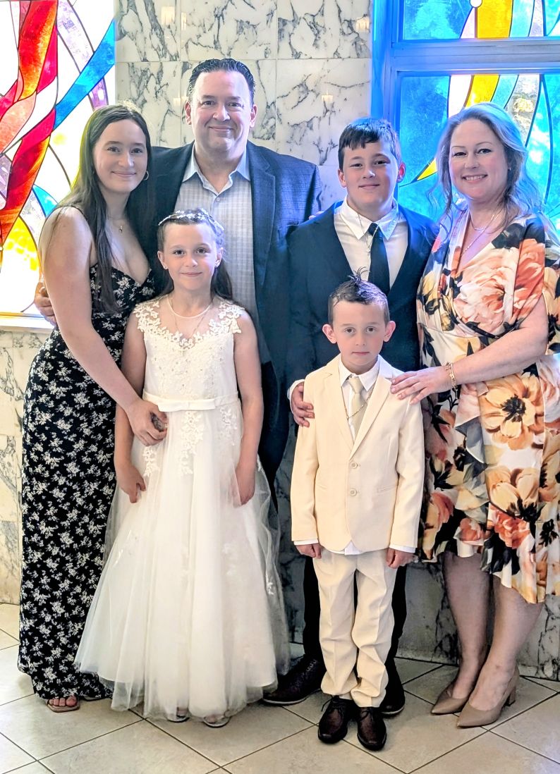 David Pullara with his wife and four children, Bradford Ward 4 residents since 2016